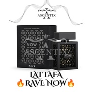 100%ORIGINAL🔥RAVE NOW BLACK BY LATTAFA 100ML SUPER LONG LASTING EAU DE PARFUM FOR MEN