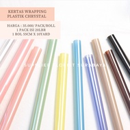 [1 ROLL 55CM x 10 YARD / 1 PACK CONTAINS 20 SHEETS] CRYSTAL CHRYSTAL PAPER WRAP FLOWER WRAPPING KORE