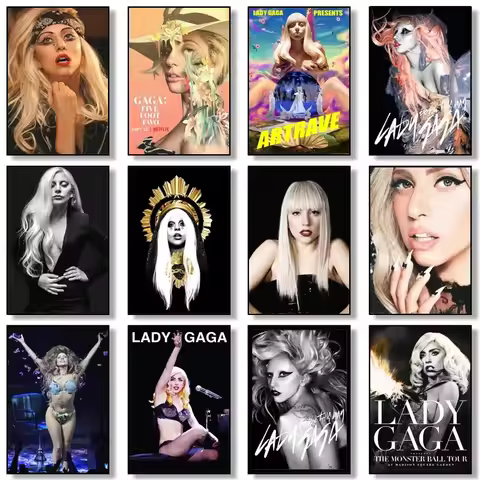 Lady Gaga poster Born This Way Pop Singer Star Posters Wall Art Canvas Painting Decoration print Pic