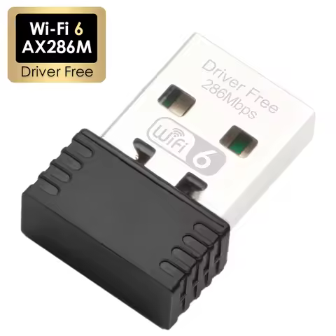 AX286M Wifi6 USB Network Card 2.4Ghz 286Mbps External Wireless Wi-Fi Ethernet Receiver Dongle for Wi