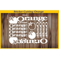 Sticker cutting fixie mtb orange sticker frame
