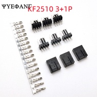 10PCS/Lot KF2510 2.54mm KF2510 3+1P  Male Female Housing Connector Straight Right Angle Pin Header 2