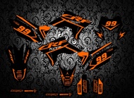 decal crf simple elegan orange