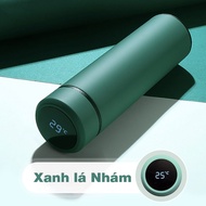 Bình giữ nhiệt 550ml 💢FanHouse💢bình nước vỏ sợi carbon chống xước inox 304 ly giữ nhiệt nắp đo nhiệt