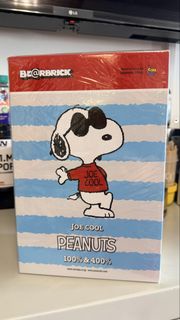 BE@RBRICK JOE COOL PEANUTS 100% &400% snoopy史路比