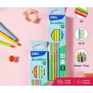 Deli Agatis Enovation 2B Pencils (1 pack) Deli Wood 2B Pencils, 12 pcs