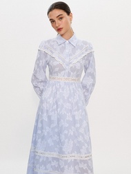 Pomelo. x Janesuda เดรสลูกไม้ลายดอกไม้ / Pomelo. x Janesuda Floral Lace Dress