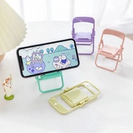 4pcs Chair mobile phone stand, desktop folding mobile phone stand, Macaron color mobile phone stand, cute creative chair stand