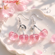 FLASHSKY Cherry Earrings, Ear Jewelry Cute Dangle Earrings, Elegant Resin Exaggerate Statement Earri