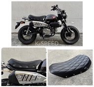 เบาะ Honda Monkey 125 ทรงบางเตี้ยลายข้าวหลามตัด แบรนด์ Diabolus [ส่งจาก K-SPEED] (HM017)