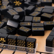 High-End Household Black Gold 144 Sheets Portable Universal Mahjong Card Mini Group Build Travel Ami