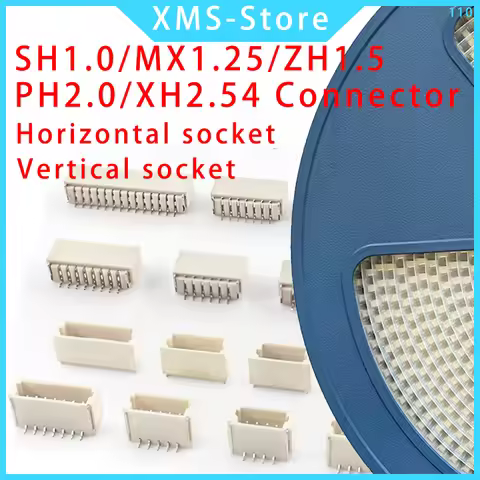 Tape packaging JST SH1.0/MX1.25/ZH1.5/PH2.0/XH2.54 Connector 2 3 4 5 6 7 8Pin SMT SMD Vertical /Hori