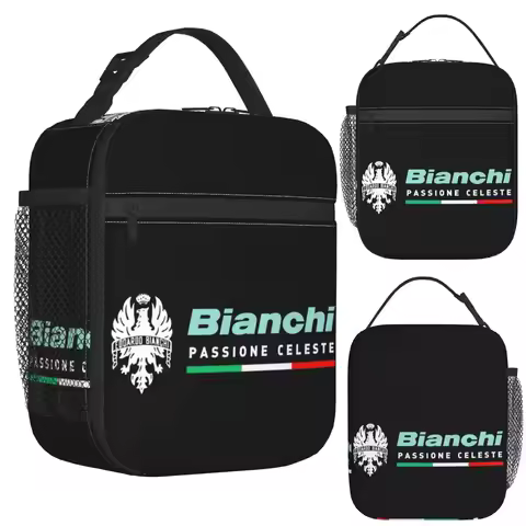 Bike Of B-Bianchi Bike Insulated Lunch Bag for School Picnic Storage Food Boxes Portable Container C