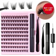 DIY Lash Extension Kit, Lash Clusters With Waterproof Strong Hold Lash Bond And Seal