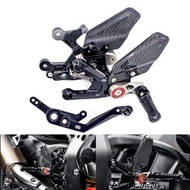 For Honda CBR1000RR CBR 1000 RR-R SC82 2020 CNC aluminum Real Carbon Fiber Adjustable Rearsets Footr