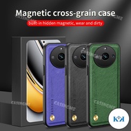 KK Realme 11 11Pro 11Pro+ 2023 Magnetic Cross Grain Leather Casing For Realme 11 Realme11 Pro 5G 11P