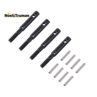 4 Pcs Hard Steel Front Rear Portal Stub Axle Drive Gear Shaft for Axial Capra Currie F9 Axle SCX10 I