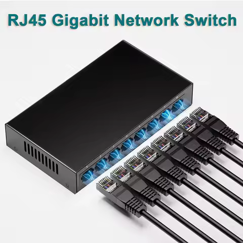 5 Ports/8 Ports 10/100/1000Mbps Ethernet Fast Switch RJ45 Multi-Port Data Switch Gigabit Network Off