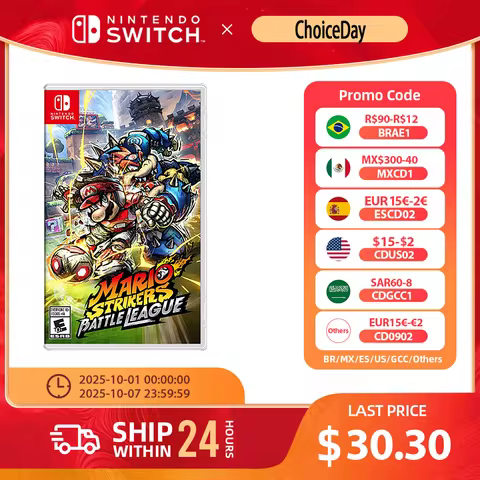 Nintendo Switch- Mario Strikers Battle League - Support TV Tabletop Handheld Official Original for S