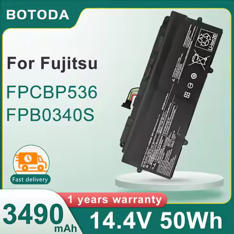 BOTODA FPCBP536 FPB0340S 3490mAh 50Wh 14.4V Laptop Battery for Fujitsu LifeBook U937 U938 U939 U939X