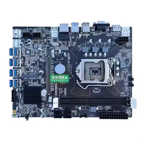 LX0B BTC Motherboard B75 BTC CPU Miner Motherboard DDR3 8 PCI-E Graphics Card Support LGA 1155 GPU C