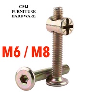 JCBC JCBB Furniture Barrel Nut M6 M8 Insert Wood KEA Bed Frame Fastener