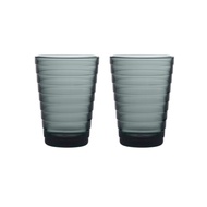 [Hieno] Iittala Aino Aalto Tumbler 33cl 2pc (Dark Grey) | Finnish Design | Nordic Glassware | Aino A