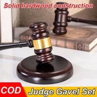 Judicial Gavel & Sound Block Kit Engraved Walnut Set for Courtrooms, Moot Trials & Executive Gifting