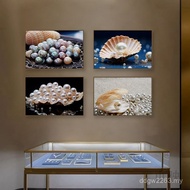 Premium Pearl Display Jewelry Mural Necklace Decorative Painting Counter Luxury Painting Jewelry Sto