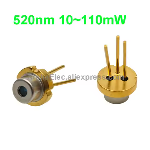 1piece 520nm 10mW Green Laser Diode TO56 PLT5 510/516FA/520EA/520B TO38 PLT3-520D 3.8mm 515nm 518nm 