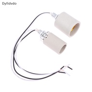 Dyfidvdo LED Light Ceramic Screw Heat Resistant Adapter Home Use Socket Round For E14 Bulb Base E27 Lamp Holder With Cable A