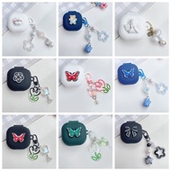 For JBL Live Pro 2 TWS case LIVE PRO+ luxury butterfly Keychain Earphone Silicone protect Cover For 