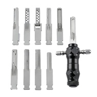 【HOT-Sale!】 Stainless Steel Keys Tubular Lock Pick Set:9-In-1 for Locksmiths& DIY Use Interchange