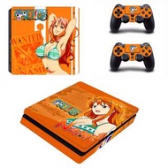 全新One Piece Nami 娜美 PS4 Slim Playstation 4保護貼 有趣貼紙 包主機底面+2個手掣)