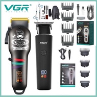 ปัตตาเลี่ยนไฟฟ้า VGR V-699 + 937 Limited Edition เครื่องตัดผมมืออาชีพ มีสายและไร้สาย จอ LED แบต 2000
