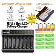 HOMIEE 8 Slot AA Rechargeable Battery Charger Bateri Pengecas AAA Rechargeable Battery Charger