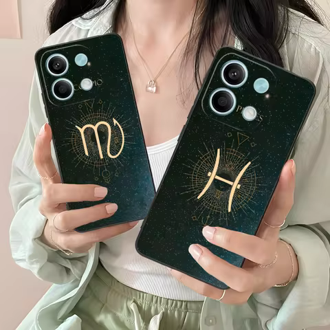 Zodiac Signs Phone Case for Xiaomi Redmi Note 13 12 11 10 9 8 7 6 S A Pro Lite Plus 5G Black Cellpho