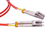 17 Meter Multimode Duplex Fiber Optic Cable (50/125) - LC to LC - Orange