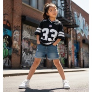 OLIVERKIDS - Boys and girls jersey 3-12 years NO 33 print Full Printing Women Girls Half Vintage Str