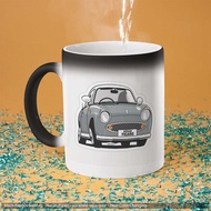 Mug Bunglon Nissan Figaro caricature lapis grey