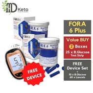 [MD Keto] FORA MULTIFUNCTIONAL DEVICE METER MONITOR- BLOOD GLUCOSE , URIC ACID, , CHOLESTEROL, KETON