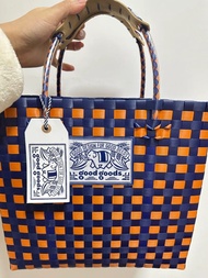 全新泰國good goods bangkok 彩色編織包買餸籃