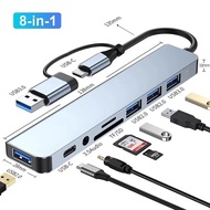 TYPE C HUB USB C Docking  Station 8-in-2 USB 3.0 Hubs 5Gbps High Speed Transmission OTG Adapter Type