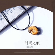 Natural Ammonite Fossil Pendant Sterling Silver Inlaid Niche Men Women Pendant Jewelry Marine Ancien