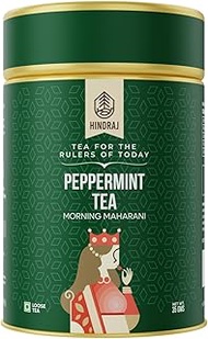 HOUSE OF HINDRAJ Hindraj Peppermint Herbal Tea (Morning Masala)| Loose Tea Leaves|Stress Relieving &