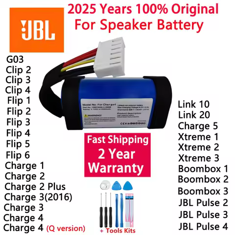 100% Original Rechargeable Battery For JBL Speaker Clip Charge Boombox Pulse Xtreme Flip 1 2 3 4 5 6