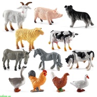 zebeaa. 12pcs Mini Farm Animal Figurines Realistic Farm Animal Figures Toys Plastic Farm Barn Animal