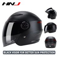 HNJ Motorcycle Helmet Motor Murah Half Cut Open Face(Suit 56-62CM) Rider Electric Bike
