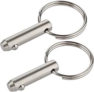 2 Pack Quick Release Pin, Diameter 0.315"(8mm), Total Length 1.38"(35mm), Effective Length 0.945"(24mm), Full 316 Stainless Steel, Bimini Top Pin, Marine Hardware