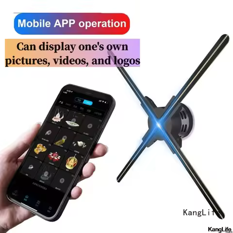 3D Hologram Projector Fan Remote Wifi Control 25-100cm Commercial Advertise Display Hologram Project